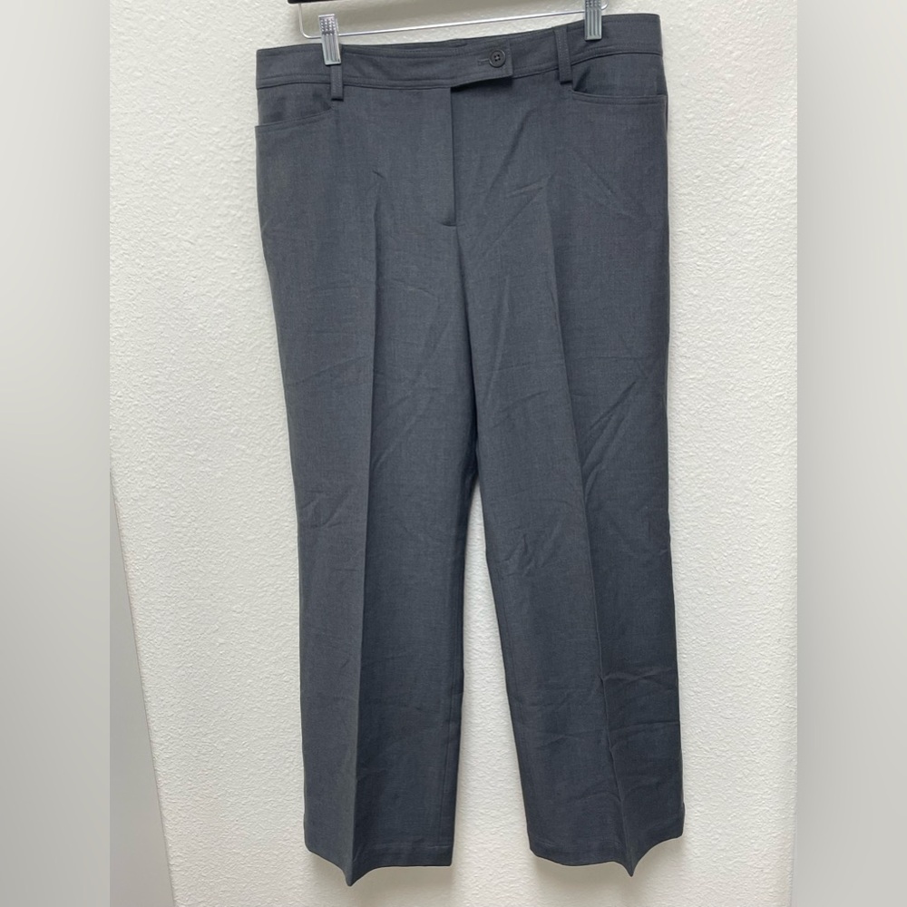Talbots Petites 14P Heritage Gray Wool Blend Trousers Dress Pants